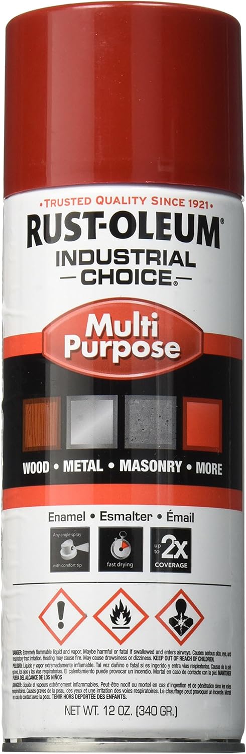 RUST-OLEUM Industrial Choice 1600 System Multi-Purpose Enamel Spray Paint, 12 oz