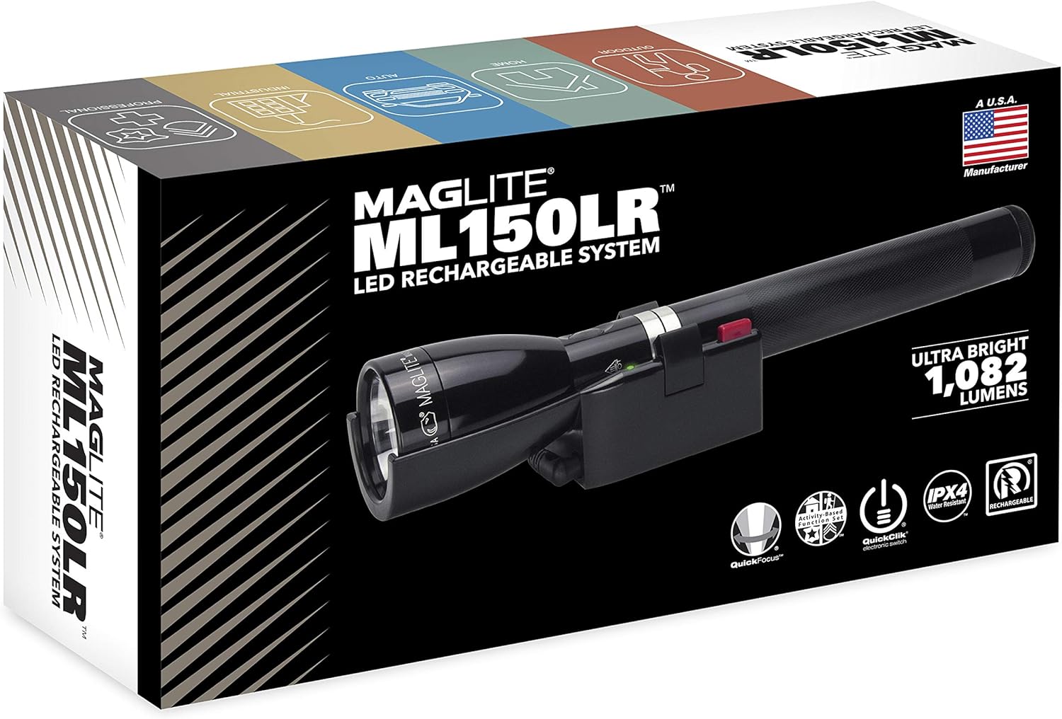 MAGLITE ML150LR(X) Rechargeable LED Flashlight System