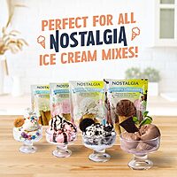 Nostalgia Electric Ice Cream Maker - Old Fashioned Soft Serve Ice Cream Machine Makes Frozen Yogurt - 1.5 Quart Tan