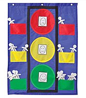 Carson Dellosa 26" x 19.75" Stoplight Behavior Charts for Kids at Home, Pocket Chart With Red, Green, Yellow Classroom Lights and Dry Erase Student Sticks, Social Emotional Learning Teaching Supplies
