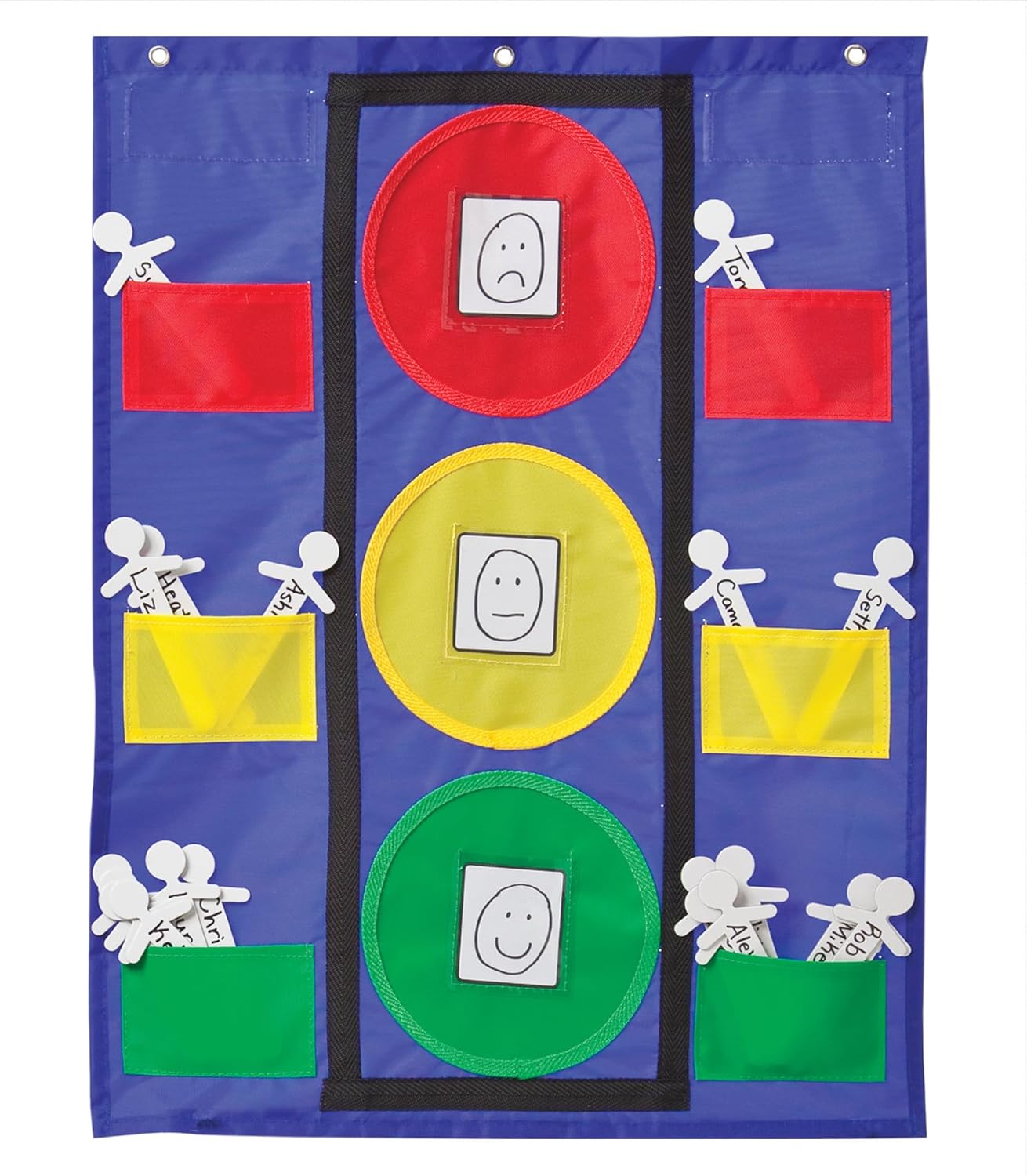 Carson Dellosa 26" x 19.75" Stoplight Behavior Charts for Kids at Home, Pocket Chart With Red, Green