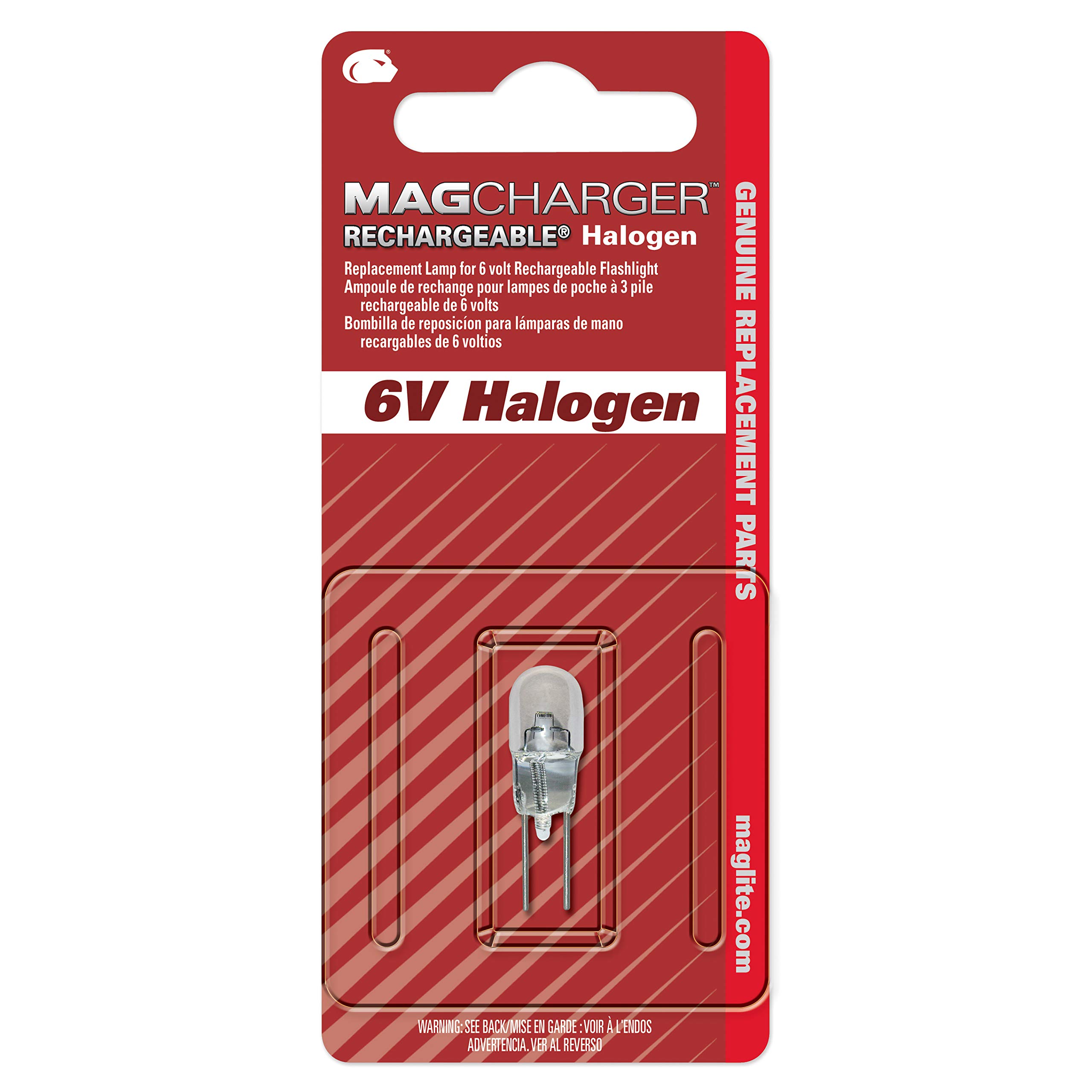 Maglite Replacement Halogen Lamp for MagCharger Flashlight, 1 pk - LR00001 Rechargeable Rechargeable (1)