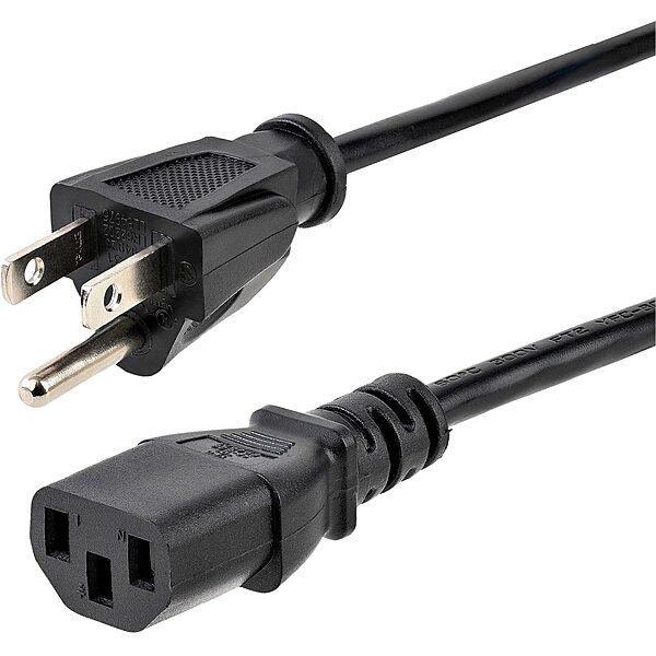 StarTech.com NEMA 5-15P to IEC 60320 C13 Computer Power Cord