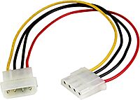StarTech.com 12in Molex LP4 Power Extension Cable M/F - 4 pin Molex Power Connector - 4 pin Power Extension Cable