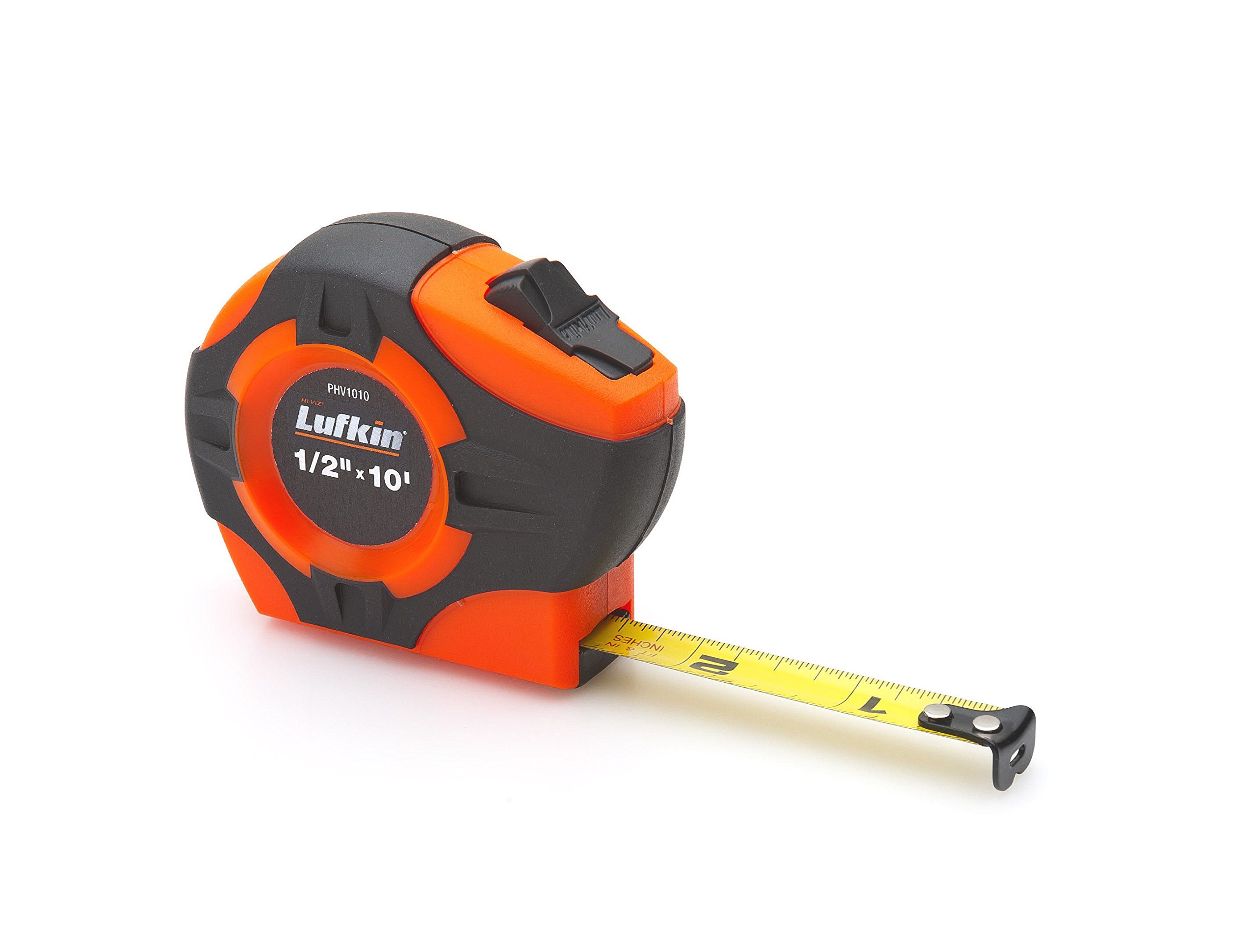 Crescent Lufkin 1/2"x 3m/10' P1000 Series Hi-Viz Orange SAE/Metric Yellow Clad A30 Blade Power Return Tape Measure