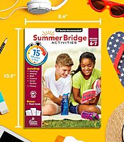Summer Bridge Activities 6th to 7th Grade Workbooks All Subjects, Middle School Books With Math, Reading Comprehension