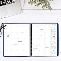 AT-A-GLANCE 15-Month Monthly Planner, Large 9 x 11, Faux Leather