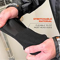 Balaclava with Spandex Top, Comfortable Wear Under Helmet, Winter Face Mask, Ergodyne N-Ferno 6822,Black One Size