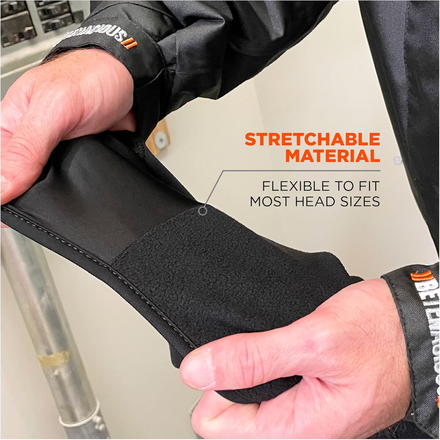 Balaclava with Spandex Top, Comfortable Wear Under Helmet, Winter Face Mask, Ergodyne N-Ferno 6822,Black One Size