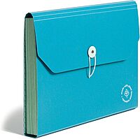 U Brands U-Eco 13 Pocket Poly Expandable File, 8.5" x 11", Brights, Protective Flap with Button/Elastic Closure