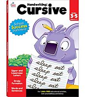 Carson Dellosa Grades 2-5 Cursive Handwriting Workbook, Writing Book With Sight Words, Sentences