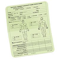 Rite in the Rain All-Weather Combat Card, Tactical Combat Casualty Care Card (TCC / MIST), 6" x 5"