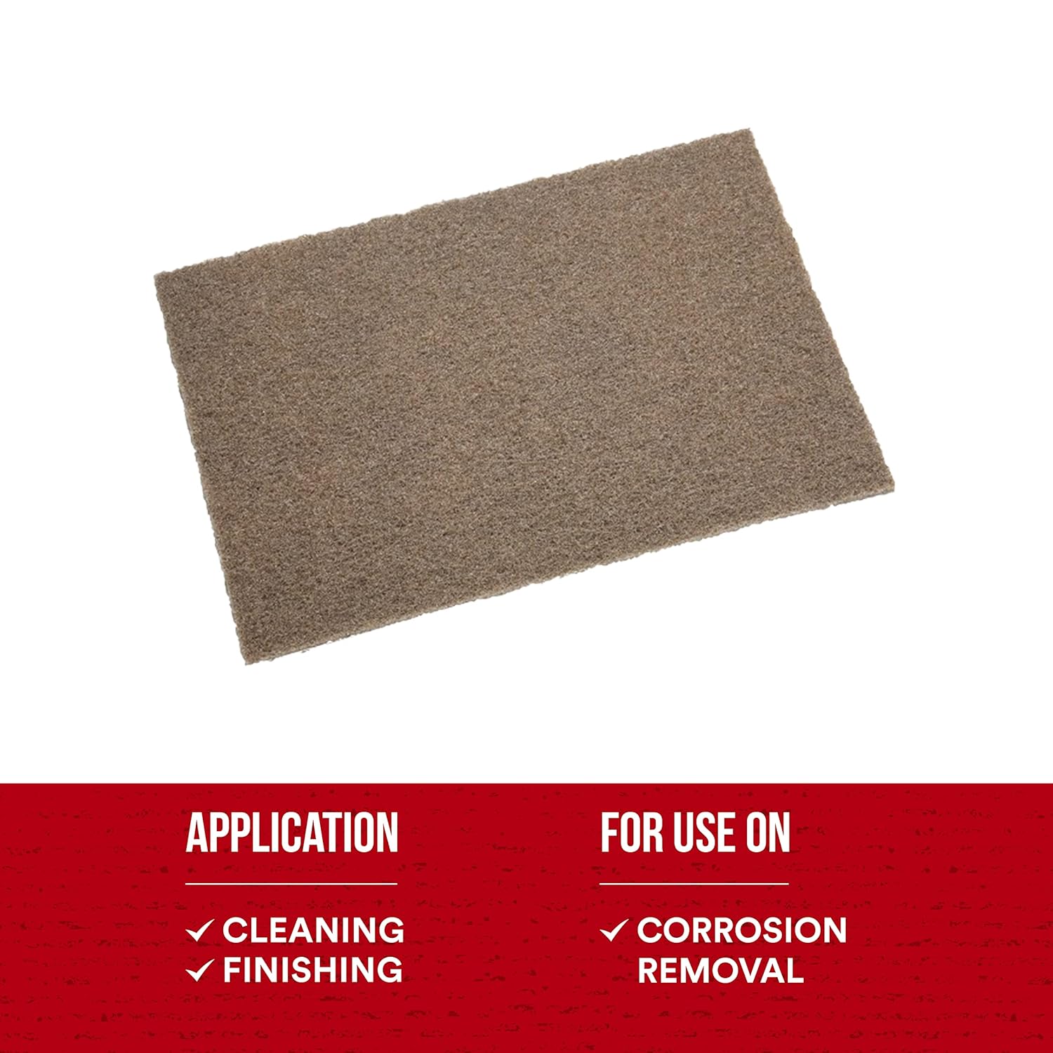 3M Scotch-Brite Heavy Duty Hand Pad 7440B, 6 in x 9 in, Pack of 40, Hand Sanding Pad - Metal Deburring and Finishing Pad