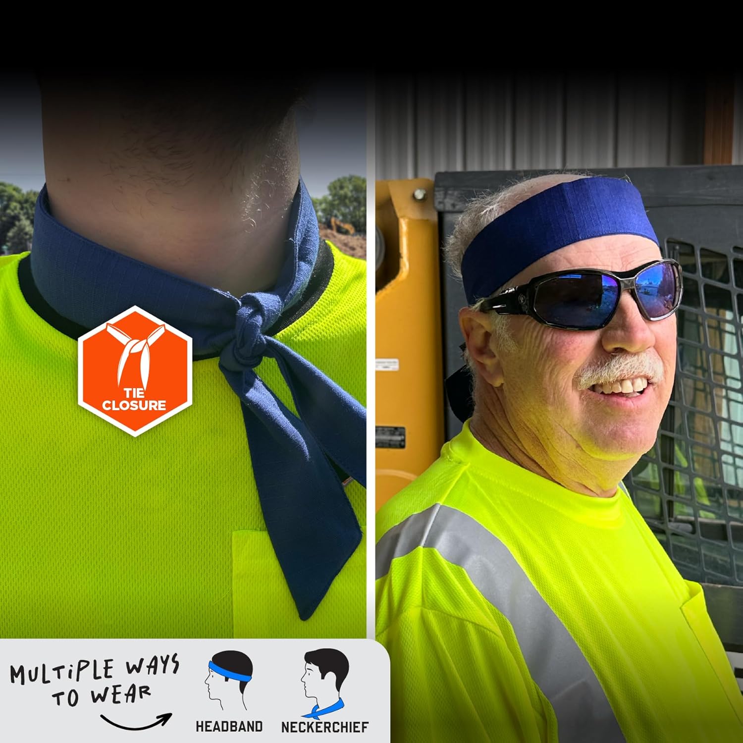 ERGODYNE Chill-Its 6700FR Evaporative FR Cooling Bandana, Tie Closure