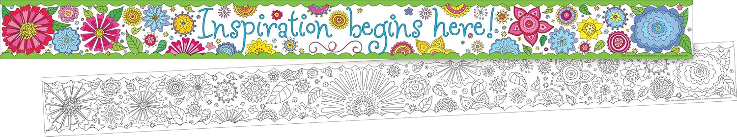 Barker Creek Double-Sided Border, Scalloped & Straight Edge, Motivational
