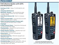 Uniden MHS338BT Floating, Handheld Marine VHF Radio, 6-Watts, GPS and Bluetooth, Submersible IPX8
