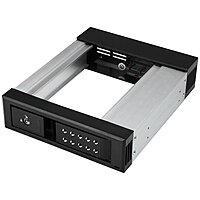 StarTech.com 5.25" to 3.5" Trayless Hard Drive Hot Swap Bay - Removable Hard Drive Bay for 3.5" SATA/SAS Drives