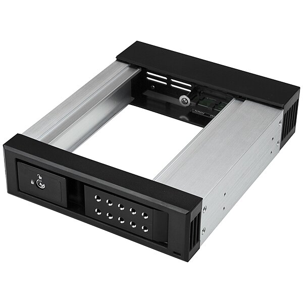 StarTech.com 5.25" to 3.5" Trayless Hard Drive Hot Swap Bay - Removable Hard Drive Bay for 3.5" SATA/SAS Drives