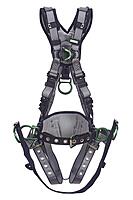 MSA V-FIT Derrick Full-Body Harness - Back/Chest/Hip D-Rings, Tongue-Buckle Leg Straps, Shoulder/Lumbar Padding