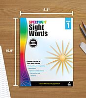 Spectrum Grade 1 Sight Words Workbook, 1st Grade Reading and Writing Practice With Sight Words Flash Cards and Scrambled