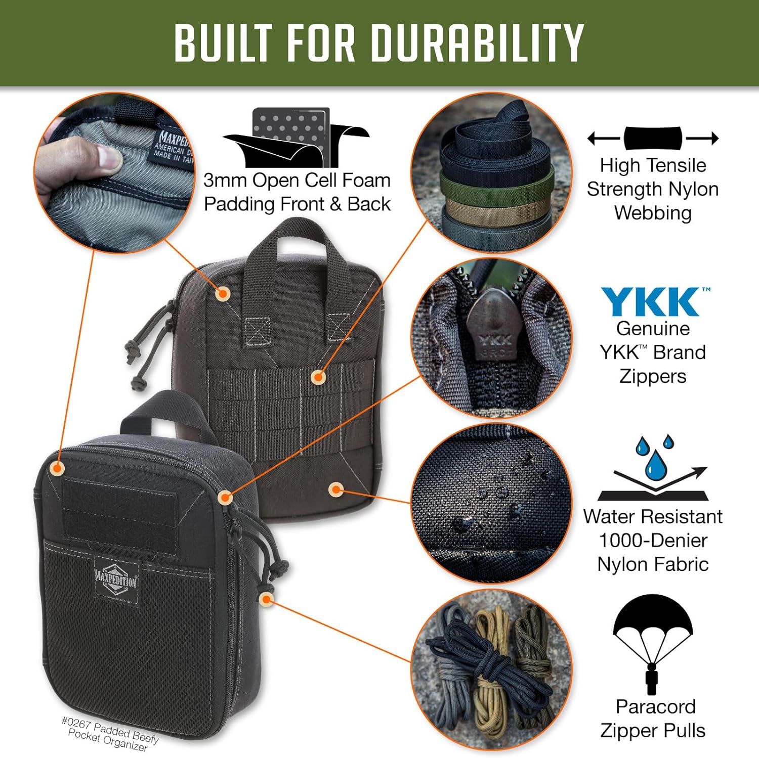 MAXPEDITION Padded Beefy Pocket Organizer EDC Pouch