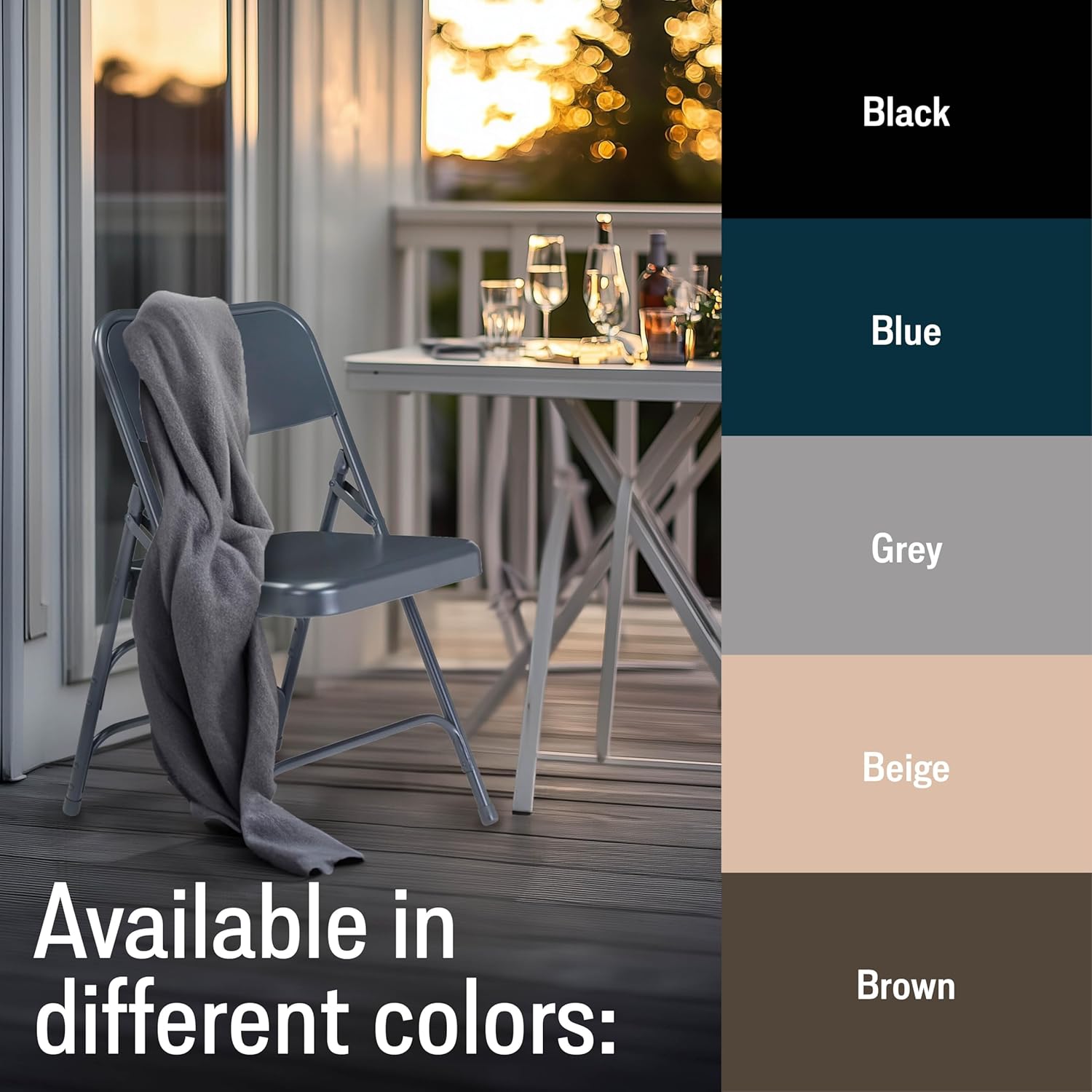 National Public Seating 300 Series Steel Portable Folding Chairs - Premium Heavy-Duty