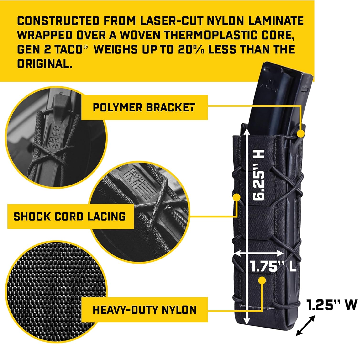 High Speed Gear - GEN 2 Extended Pistol TACO MOLLE Mag Pouch