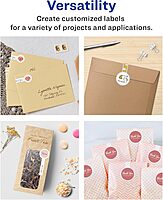 Avery Matte White Removable Lollipop Labels, Sure Feed, 1.5" x 4", 120 Labels