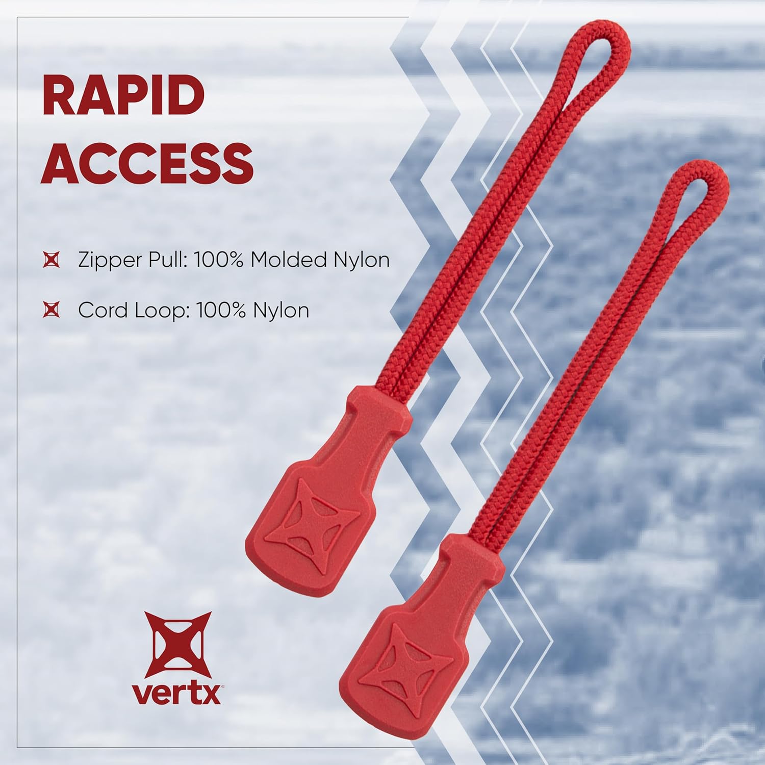 Vertx Rapid Access Zipper Pull Tab Kit, Replacement Puller for Backpack, Luggage, Bag, Handbag
