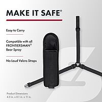 SABRE Frontiersman Bear Spray Holster, Nylon 3-in-1 Chest/Belt/Waist, Fits 7.9 & 9.2 oz