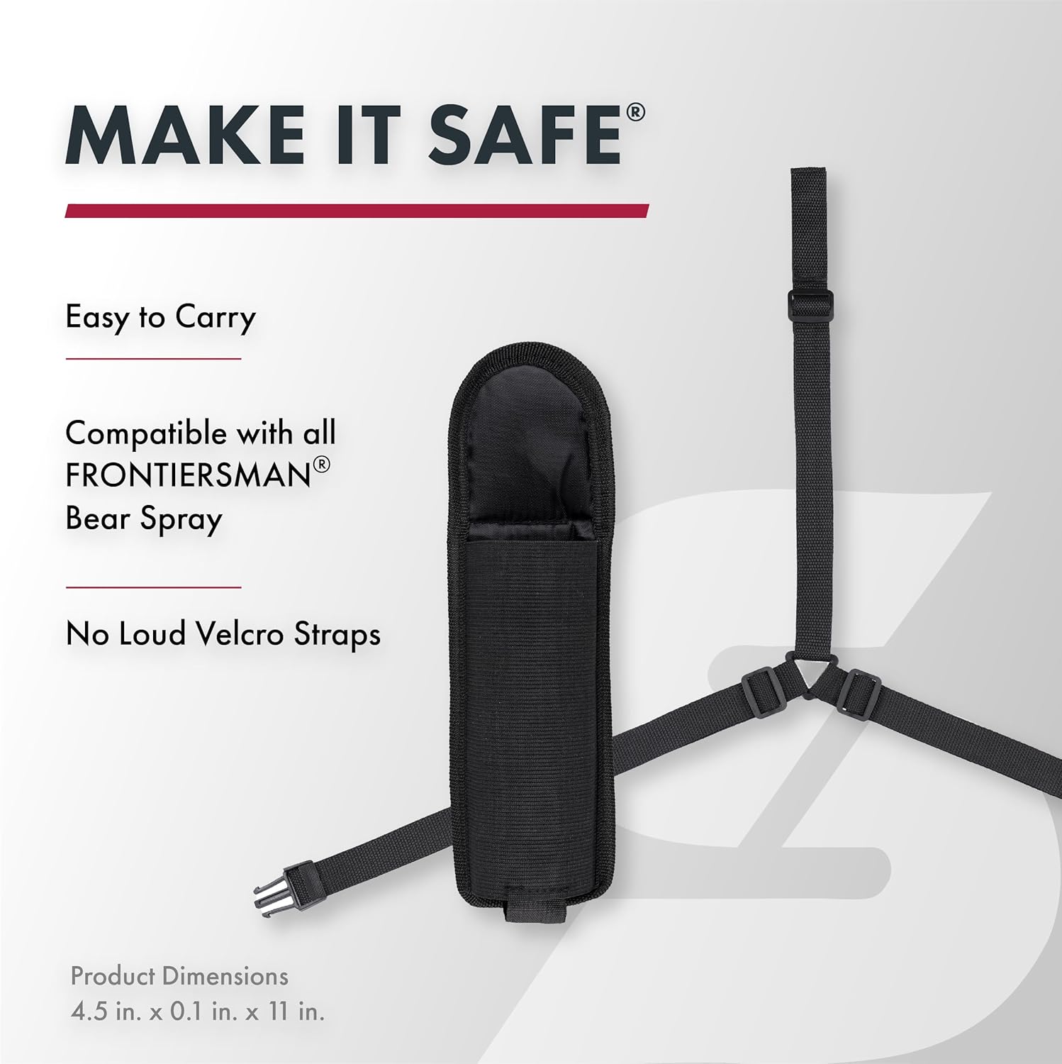 SABRE Frontiersman Bear Spray Holster, Nylon 3-in-1 Chest/Belt/Waist, Fits 7.9 & 9.2 oz