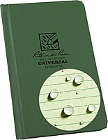 RITE IN THE RAIN Weatherproof Hardcover Pocket Notebook, Universal Rule, 160 Pages