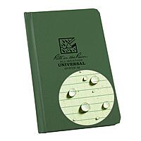RITE IN THE RAIN Weatherproof Hardcover Pocket Notebook, Universal Rule, 160 Pages