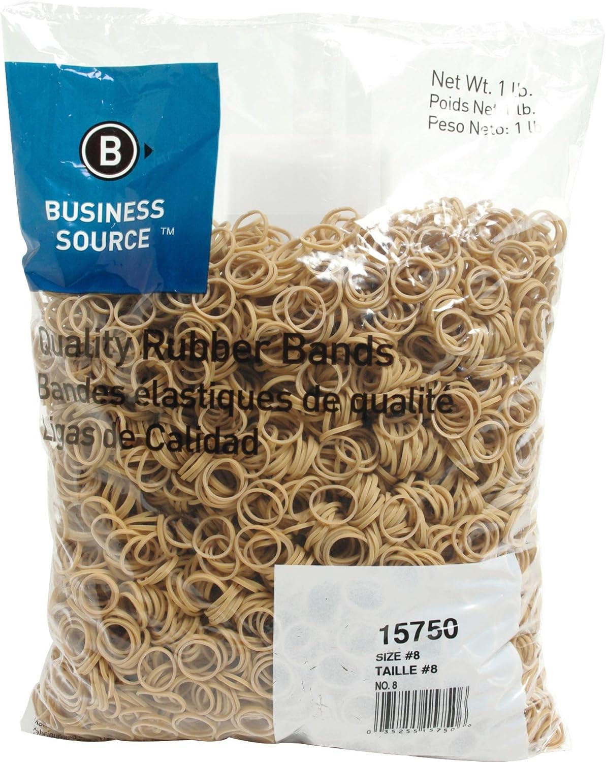Business Source Quality Rubber Bands - Size: #8 - 0.9in Length x 0.1in Width - Crepe - 5200 / Pack
