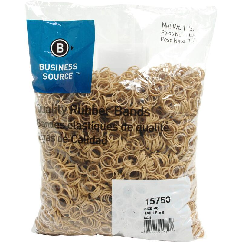 Business Source Quality Rubber Bands - Size: #8 - 0.9in Length x 0.1in Width - Crepe - 5200 / Pack