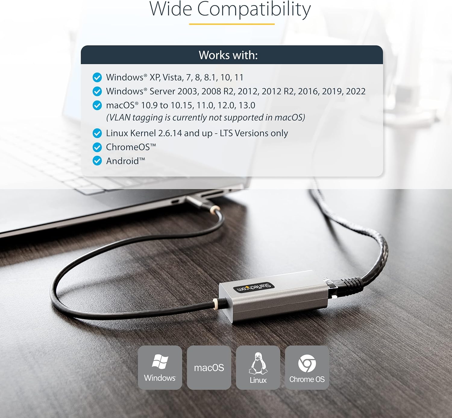 StarTech USB to Ethernet Adapter - USB to RJ45 Gigabit Network Adapter