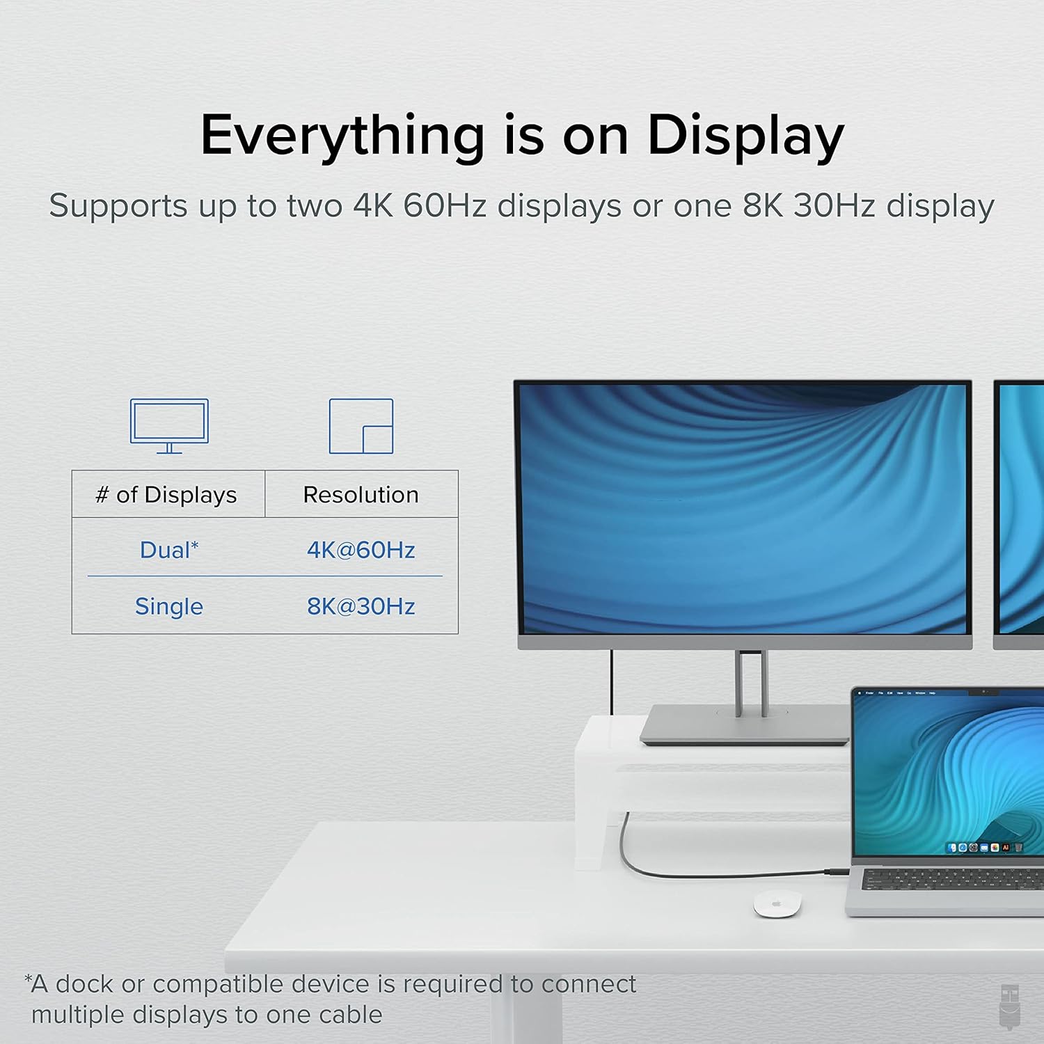 Plugable Thunderbolt 4 Cable with 240W Charging, Thunderbolt Certified, 3.3 Feet (1M),1x 8K Display, 40 Gbps