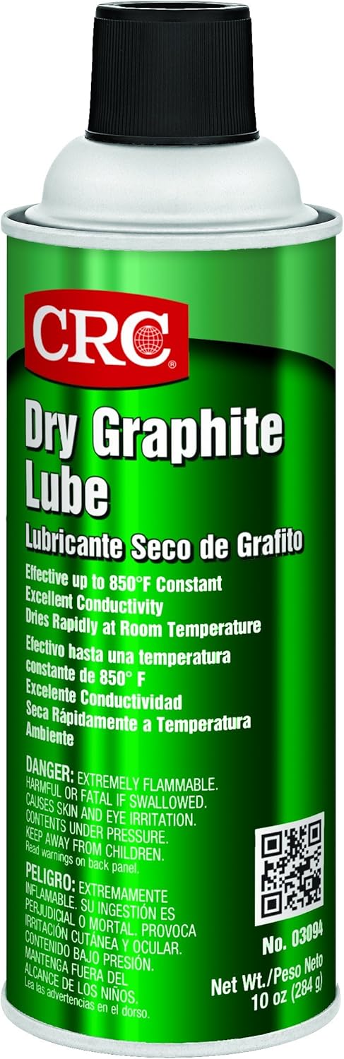 CRC Dry Graphite Lube 03094 – 10 Wt. Oz, Dry Film Lubricant 1 Pack Lubricant