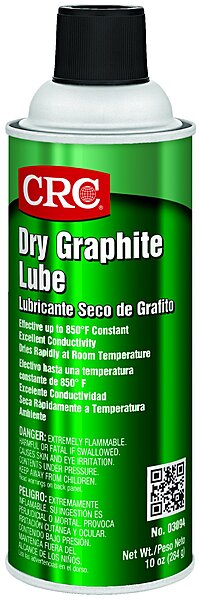 CRC Dry Graphite Lube 03094 – 10 Wt. Oz, Dry Film Lubricant 1 Pack Lubricant
