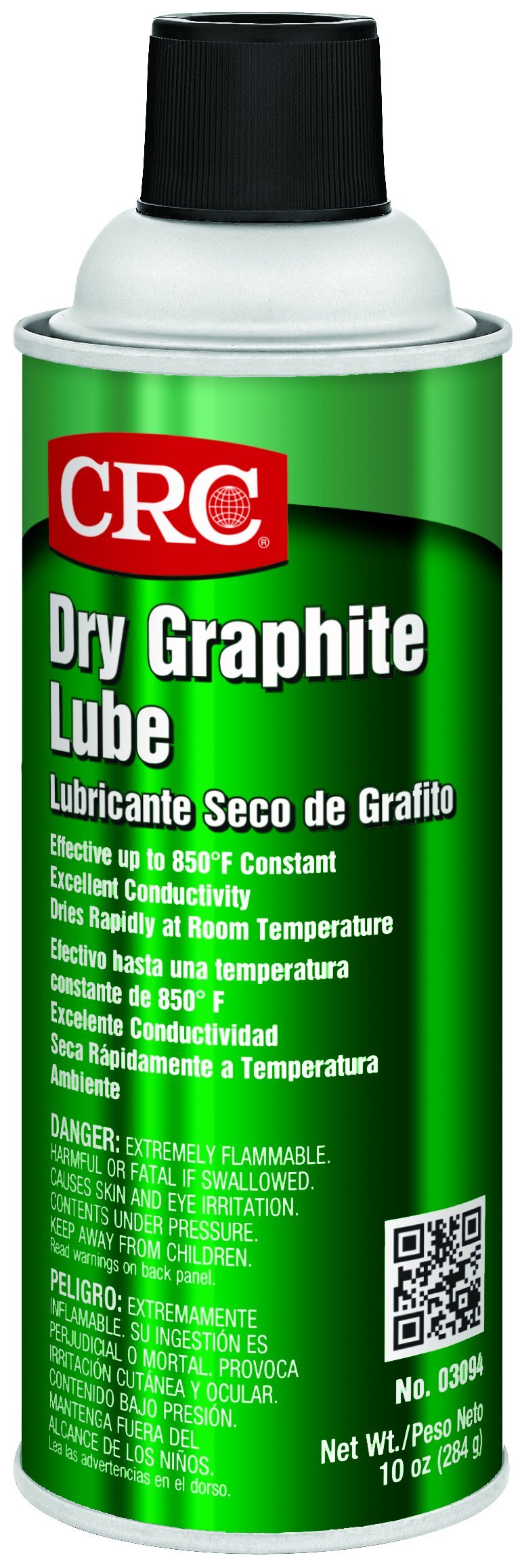 CRC Dry Graphite Lube 03094 – 10 Wt. Oz, Dry Film Lubricant 1 Pack Lubricant