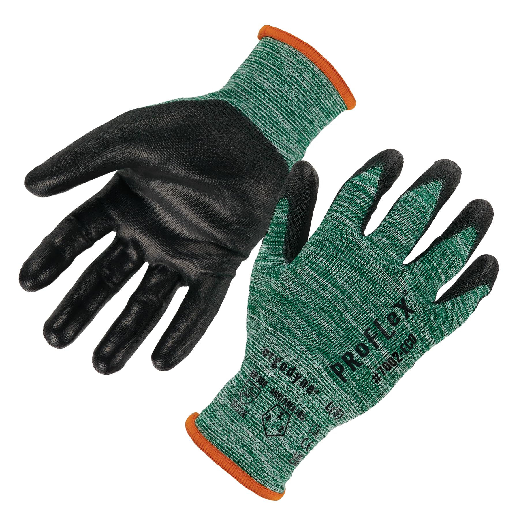 ERGODYNE ProFlex 7002-ECO Recycled PU Coated Work Gloves 15-Gauge