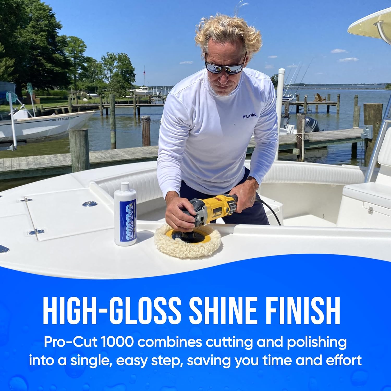 Pro-Cut 1000 Marine Polishing Compound - Heavy Oxidation Remover for Gelcoat & Painted Surfaces