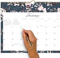 Cambridge 2026 Wall Calendar by Leah Bisch, Monthly, 15" x 12", Medium, Calista Floral (LB40-707-26)