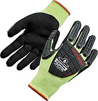 Ergodyne ProFlex 7141 Hi-Vis Nitrile-Coated DIR Level 4 Cut-Resistant Gloves