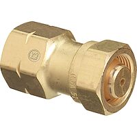 Western Enterprises 317 Brass Cylinder Adaptors, CGA-520 "B" Tank Acetylene to CGA-510 POL Acetylene