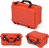 NANUK 918 Lightweight NK-7 Resin Waterproof Protective Case With Foam, Black Cubed Foam Orange