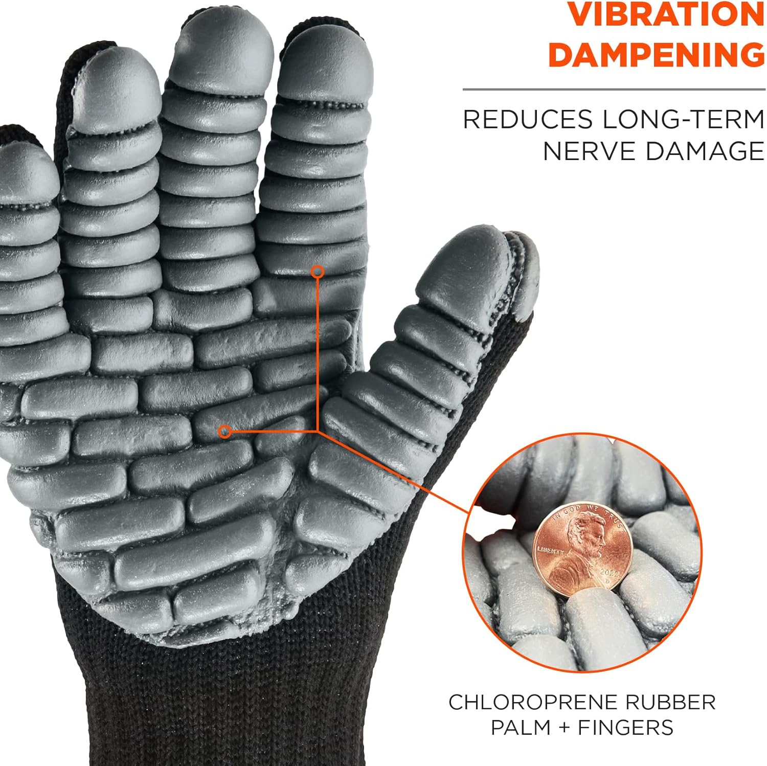 ERGODYNE ProFlex 9000 Certified Lightweight Anti-Vibration Work Gloves