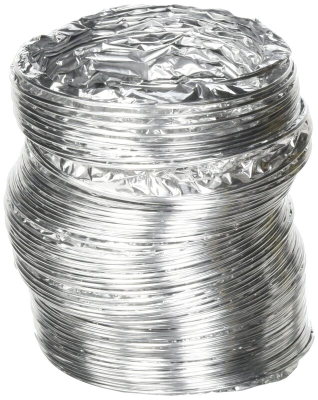 Deflecto Supurr-Flex 4in Multilayered Flexible Aluminum Duct For Dryers, Silver, F0405MSX/30