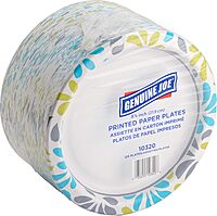Genuine Joe Printed Disposable Paper Plates