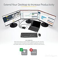 StarTech.com 3-Port Multi Monitor Adapter - Mini DisplayPort to HDMI MST Hub - Triple 1080p/Dual 4K 30Hz - Video Splitter for Extended Desktop Mode on Windows Only - mDP 1.2 to 3x HDMI (MSTMDP123HD)